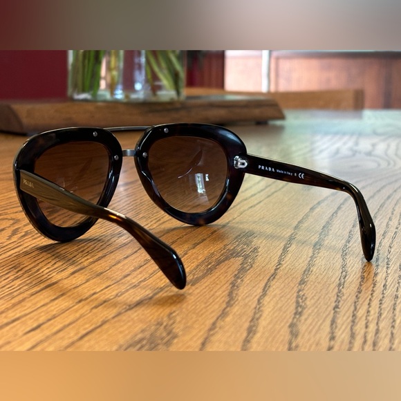 Prada SPR 28R 2AU3DO Oversized aviator Sunglasses - Picture 6 of 13